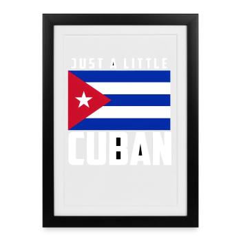 Juste un peu de drapeau cubain, de la fierté cubaine - Affiche encadrée (27 × 37 cm) - noir - Devant