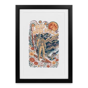 J’ai besoin de plus d’espace - Affiche encadrée (27 × 37 cm) - noir - Devant