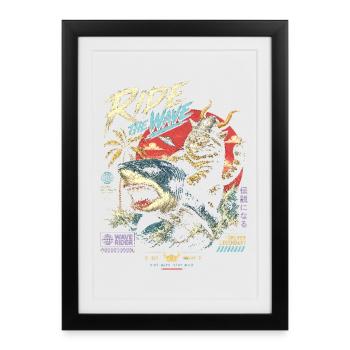 Rider of the Tide Cat - Framed poster (27 × 37 cm) - black - Front