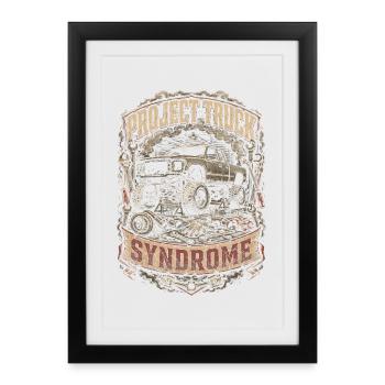 Syndrome du camion du projet de charbon roulant - Affiche encadrée (27 × 37 cm) - noir - Devant