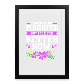 Divorce - Affiche encadrée (27 × 37 cm) - noir - Devant