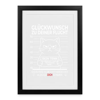 Abschied Kollege Lustiges Team Geschenk - Gerahmtes Poster (27 × 37 cm) - Schwarz - Vorne