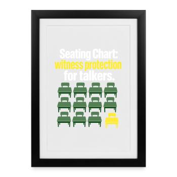 Funny Teacher Seating Chart Witness Protection Jok - Framed poster (27 × 37 cm) - black - Front