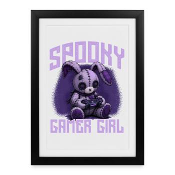 Pastel Goth Soft Goth Gaming Gamer - Gerahmtes Poster (27 × 37 cm) - Schwarz - Vorne