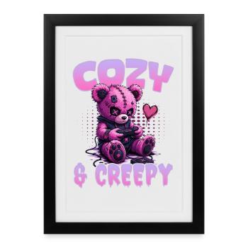 Pastel Goth Soft Goth Gaming Gamer - Affiche encadrée (27 × 37 cm) - noir - Devant