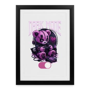 Pastel Goth Soft Goth Gaming Gamer - Affiche encadrée (27 × 37 cm) - noir - Devant
