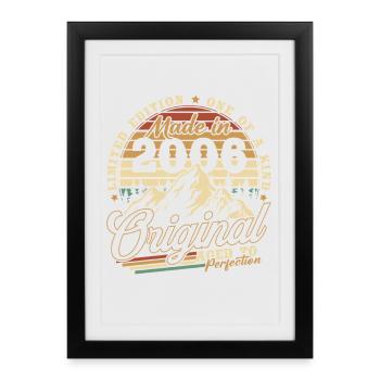 2006 Jahrgang Vintage Geburtstag Geschenk Retro - Affiche encadrée (27 × 37 cm) - noir - Devant