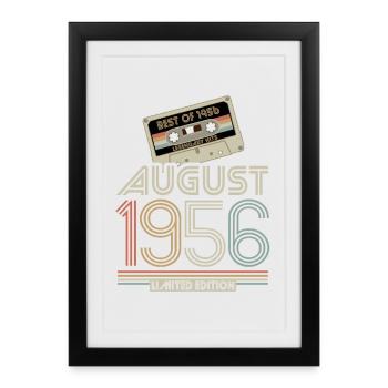 Cassette | Meilleur d’août 1956 | Édition limitée - Affiche encadrée (27 × 37 cm) - noir - Devant