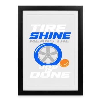Garage Detailer Car Detailing Car Detailer - Framed poster (27 × 37 cm) - black - Front