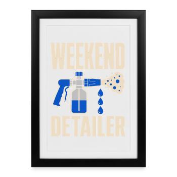 Garage Detailer Car Detailing Car Detailer - Framed poster (27 × 37 cm) - black - Front