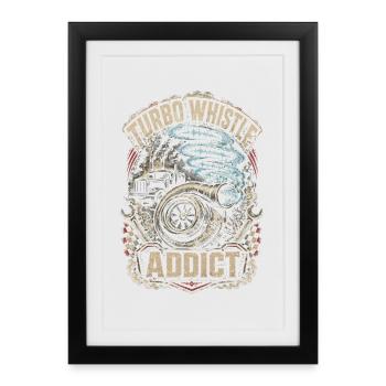 Rolling Coal Turbo Whistle - Framed poster (27 × 37 cm) - black - Front