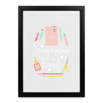 Petites amies en album - Affiche encadrée (27 × 37 cm) - noir - Devant