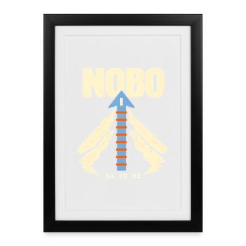Parcours de progression de l’itinéraire NOBO Appalachian Trail GA à ME - Affiche encadrée (27 × 37 cm) - noir - Devant