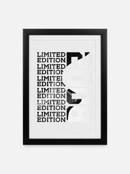 18 JAHRE ALT LIMITED EDITION 2008 18. GEBURTSTAG - Gerahmtes Poster (27 × 37 cm) - Schwarz
