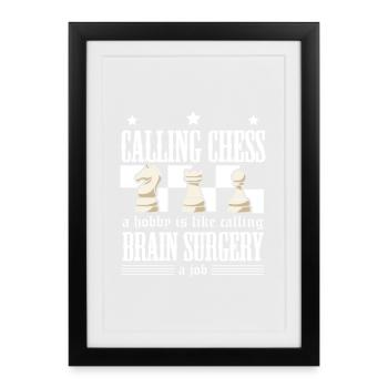 Chess Chess Player Chessboard - Framed poster (27 × 37 cm) - black - Front
