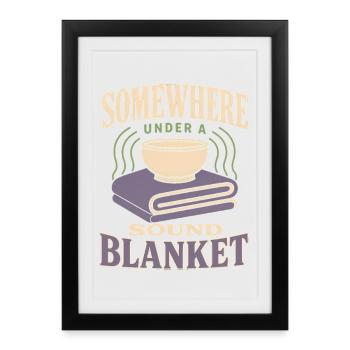 Cadeau du bol chantant Klangbad Klangheilung - Affiche encadrée (27 × 37 cm) - noir - Devant
