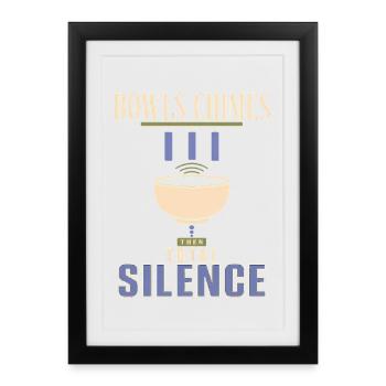 Cadeau du bol chantant Klangbad Klangheilung - Affiche encadrée (27 × 37 cm) - noir - Devant