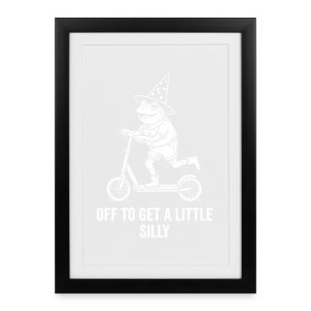 Je pars faire un peu la folie - Affiche encadrée (27 × 37 cm) - noir - Devant
