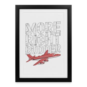 Private Pilot More Right Rudder Recreational Pilot - Framed poster (27 × 37 cm) - black - Front