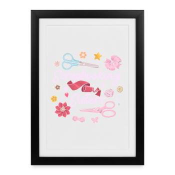 Sœurs du scrapbooking - Affiche encadrée (27 × 37 cm) - noir - Devant