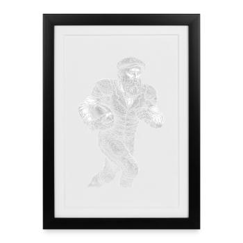 Rutherford B. Hayes American Football - Framed poster (27 × 37 cm) - black - Front