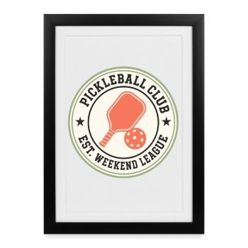 Weekend League Pickleball Badge - Framed poster (27 × 37 cm) - black - Front