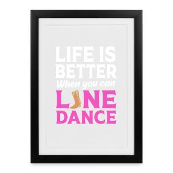 Line Dance - Framed poster (27 × 37 cm) - black - Front