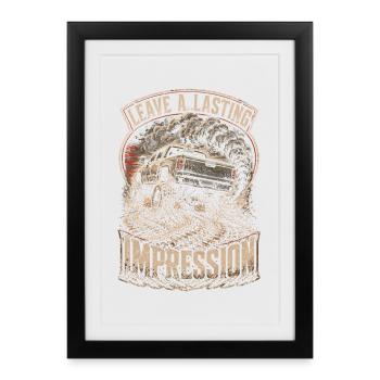 Le charbon roulant laisse une impression durable - Affiche encadrée (27 × 37 cm) - noir - Devant