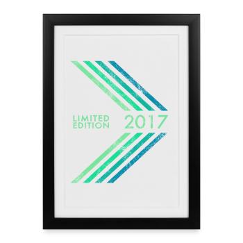 Édition limitée 2017 anniversaires garçons et filles - Affiche encadrée (27 × 37 cm) - noir - Devant