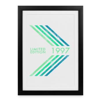 1997 Édition limitée anniversaire Homme Femme Sport - Affiche encadrée (27 × 37 cm) - noir - Devant