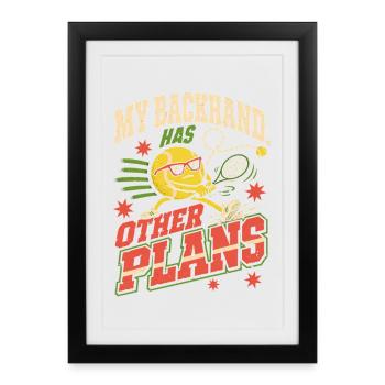 Club de tennis Tenniscore, uniquement sans adhésion - Affiche encadrée (27 × 37 cm) - noir - Devant