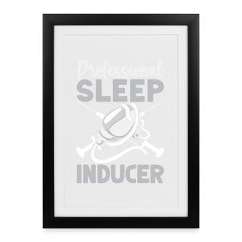Anesthésiste Anesthésie Inducteur du sommeil - Affiche encadrée (27 × 37 cm) - noir - Devant