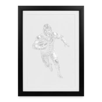 Theodore Roosevelt American Football - Framed poster (27 × 37 cm) - black - Front