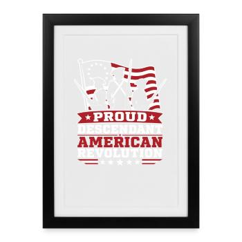 Proud Descendant of the American Revolution - Framed poster (27 × 37 cm) - black - Front