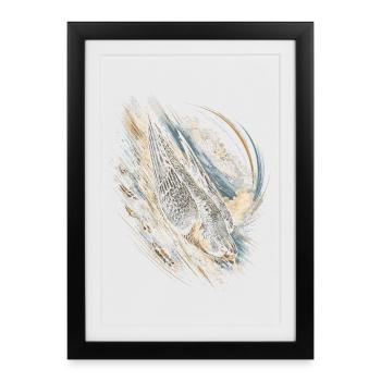 Fauconniers de fauconnerie - Affiche encadrée (27 × 37 cm) - noir - Devant