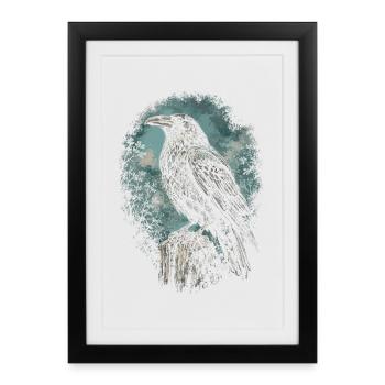 Rabe Raben - Gerahmtes Poster (27 × 37 cm) - Schwarz - Vorne