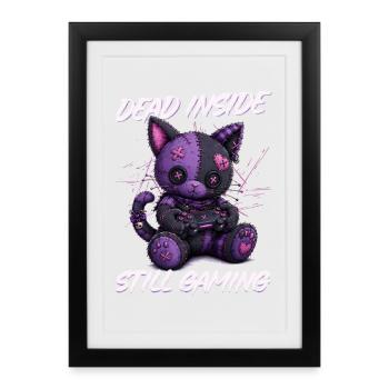 Pastel Goth Soft Goth Gaming Gamer - Affiche encadrée (27 × 37 cm) - noir - Devant