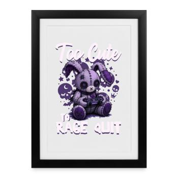 Pastel Goth Soft Goth Gaming Gamer - Affiche encadrée (27 × 37 cm) - noir - Devant