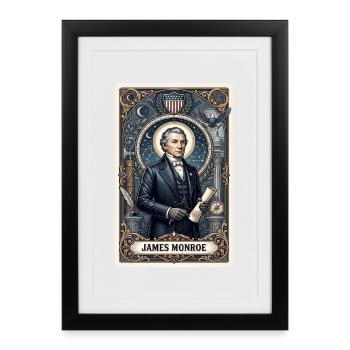 James Monroe Tarot Card - Framed poster (27 × 37 cm) - black - Front
