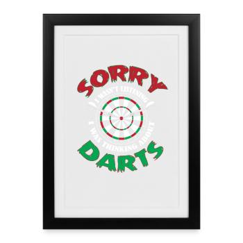 Dart Dartboard Dartpfeil - Framed poster (27 × 37 cm) - black - Front