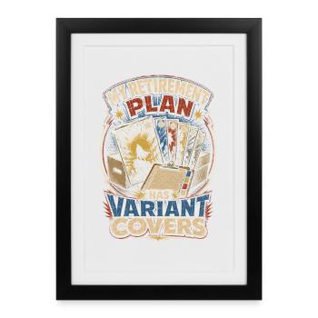 Le plan de retraite pour collectionneurs de bandes dessinées propose des couvertures variantes - Affiche encadrée (27 × 37 cm) - noir - Devant