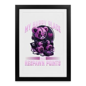 Pastel Goth Soft Goth Gaming Gamer - Framed poster (27 × 37 cm) - black - Front