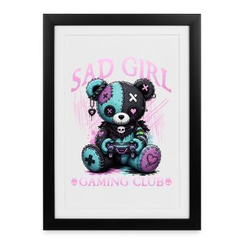 Pastel Goth Soft Goth Gaming Gamer - Framed poster (27 × 37 cm) - black - Front