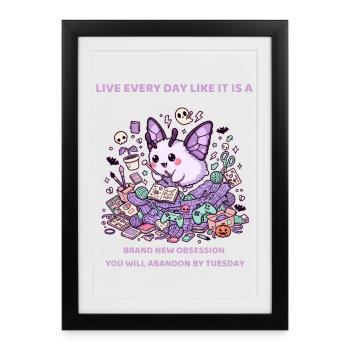 Brand New Obsession Abandoned by Tuesday - Framed poster (27 × 37 cm) - black - Front