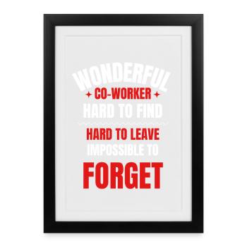 Cadeau d’adieu collègue - Affiche encadrée (27 × 37 cm) - noir - Devant