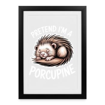 Don des proverbes du porc-épic - Affiche encadrée (27 × 37 cm) - noir - Devant