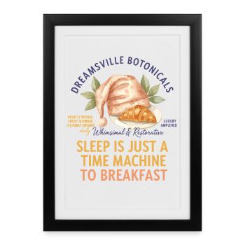 Breakfast Funny Brunch Coffee Bacon Food Lovers - Framed poster (27 × 37 cm) - black - Front