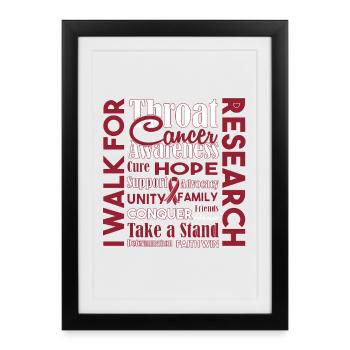 cancer de la gorge - Affiche encadrée (27 × 37 cm) - noir - Devant