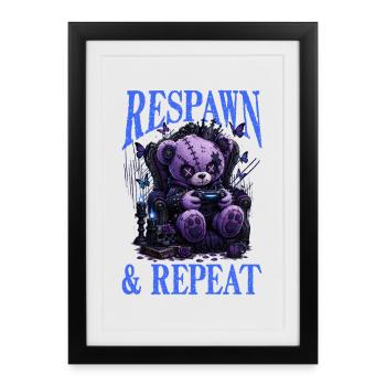 Pastel Goth Soft Goth Gaming Gamer - Affiche encadrée (27 × 37 cm) - noir - Devant