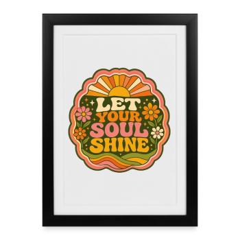Laissez votre âme briller - Affiche encadrée (27 × 37 cm) - noir - Devant